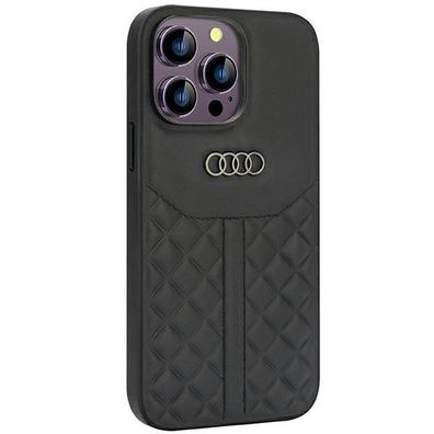 Handyhülle Case iPhone 14 Pro Max Audi Serie Q8 schwarz Echtleder Logo
