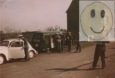 Foto Polizei 60er Jahre Verkehrskontrolle Polizeiwagen Streifenwagen Abzug 10 x 15