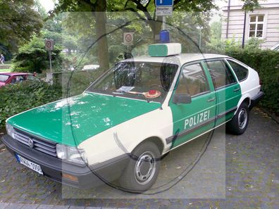 Foto Polizei 80er Jahre Polizeiwagen Streifenwagen VW Passat Abzug 10 x 15