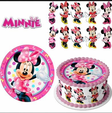 Essbar Minnie Mouse Mickey Mouse Torte Tortenbild Fototorte Zuckerbild Geburstag 01