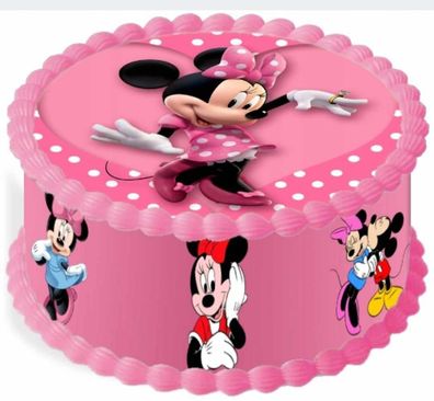 Essbar Minnie Mouse Mickey Mouse Torte Tortenbild Fototorte Zuckerbild Geburstag 03