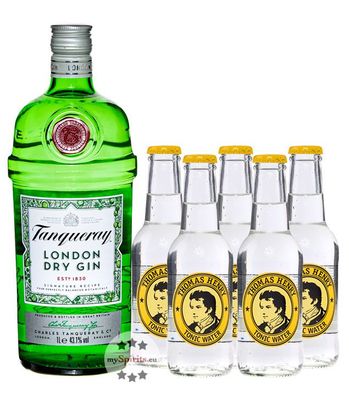 Tanqueray London Dry Gin & Thomas Henry Tonic Set (43,1 % vol., 1,9 Liter) (43,1 % vo