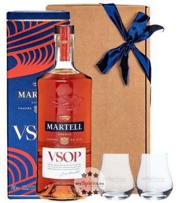 Martell VSOP Cognac Geschenkset mit 2 Gläsern (, 0,7 Liter) (40 % Vol., hide)