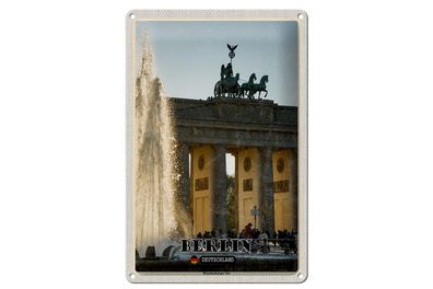 Blechschild Städte Berlin Brandenburger Tor Architektur 20x30 cm Schild tin sign