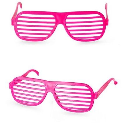 Neon-Shutter-Brillen für Kinder, 6er-Pack, Party-Sonnenbrillen aus Kunststoff
