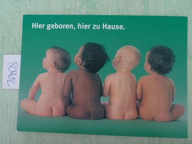 ältere WerbePostkarte AK Reklame Bündnis 90 Die Grünen Hier geboren hier zu Hause