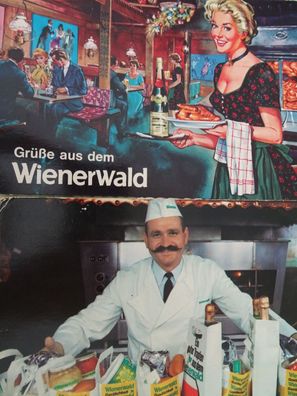 ältere WerbePostkarte AK Reklame Wiener Wald Hähnchen Restaurant
