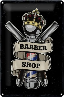 Blechschild Spruch Barbershop Friseur Salon Haare Deko 20x30cm Schild tin sign