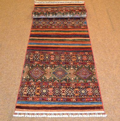 Handgeknüpfter Orientteppich Ariana aus Afghanistan Nr.78762 246x73cm