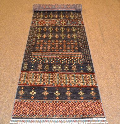 Handgeknüpfter Orientteppich Ariana aus Afghanistan Nr.78763 300x81cm