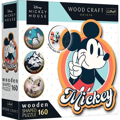 Trefl 20191 Wood Craft Disney Mickey Maus 160 Teile Holz Puzzle