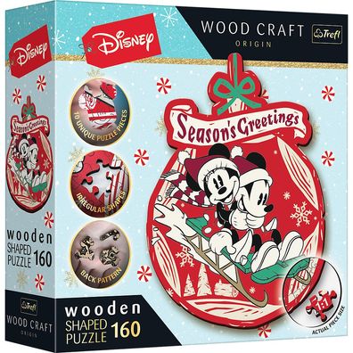 Trefl 20192 Wood Craft Disney Mickey und Minnis Weihnachtsabenteuer 160 Teile ...