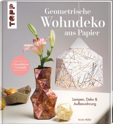Geometrische Wohndeko aus Papier Lampen, Deko &amp; Aufbewahrung. 1