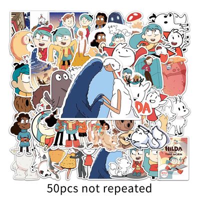 100pcs Décor Aufkleber Set Cartoon Hilda Erik Sticker für Laptop Koffer Kühlschrank