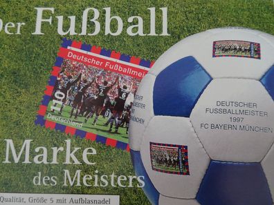 WerbePostkarte AK Reklame Deutscher Fußballmeister 1997 FC Bayern München Post AG