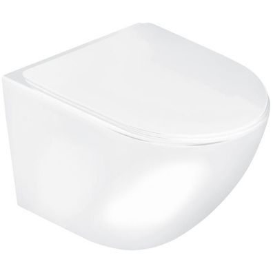 WC-Toilette: Schüssel DELOS Weiß mit Klosettsitz Slim Soft-Close