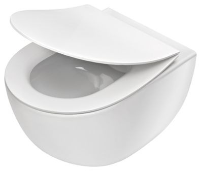 WC-Toilette: Schüssel PEONIA Weiß mit Klosettsitz Slim Soft-Close