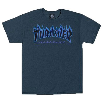 Thrasher T-Shirt Thrasher Flame dark heather