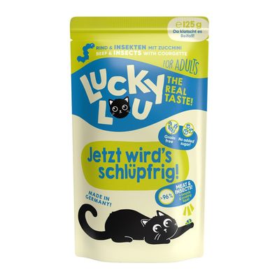 Lucky Lou ?LS Adult Rind & Insekten - 16 x125g ? Katzennassfutter