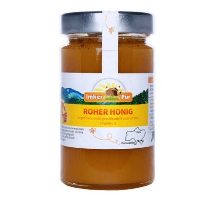 Roher Honig von ImkerPur 400 g, ungefiltert, nicht geschleudert oder erhitzt