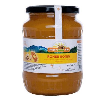 Roher Honig von ImkerPur 1000 g, ungefiltert, nicht geschleudert oder erhitzt
