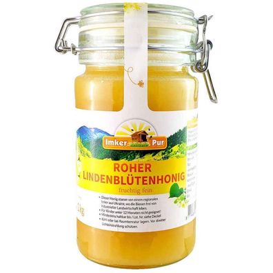 Roher Linden-Honig 1000 g, ungefiltert, nicht geschleudert oder erhitzt