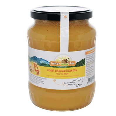 Roher Lindenblütenhonig gepresster Honig ungefiltert, nicht erhitzt, 1000 g