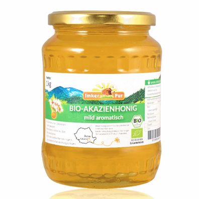 BIO Akazien-Honig, 1 kg, mild-aromatisch, mit einer feinen Marzipan-Note
