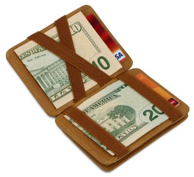 Hunterson Geldbeutel Magic Wallet RFID cognac