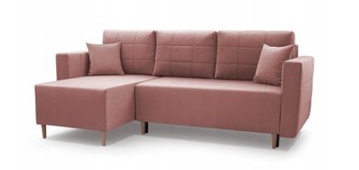 Ecksofa Sofa Couch Mit Schlaffunktion Universelle Ottomane SANTOS