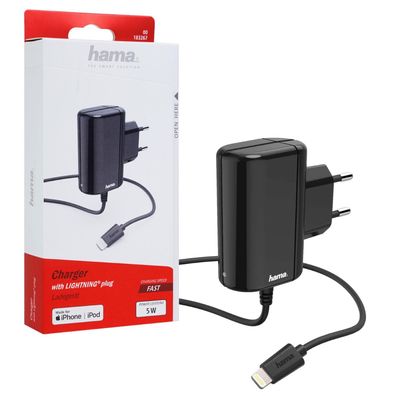 Hama Lightning Schnell Ladegerät 5W 1A 5V USB Kabel Ladekabel Netzteil für Apple