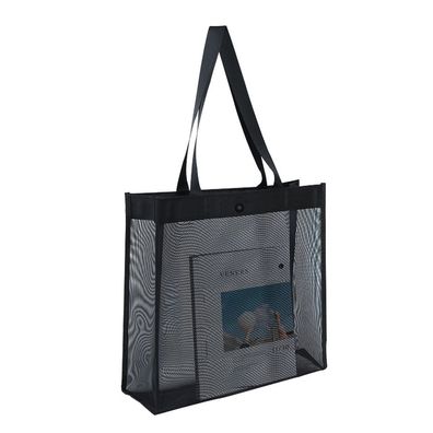 Mesh Strandtasche Groß Tote Bag Einkaufstasche Schultertaschen