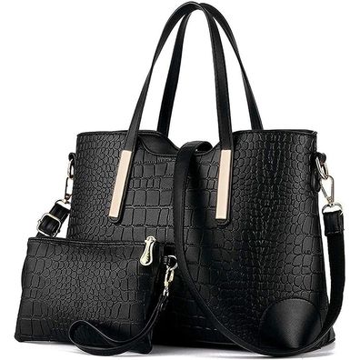 Handtaschen-Set für Damen: bestehend aus Henkeltasche und Umhängetasche