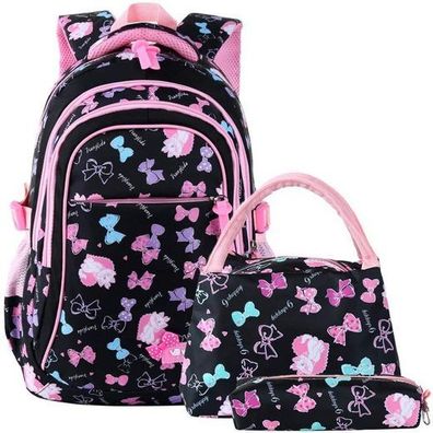 Schulrucksack für Mädchen: bestehend aus Rucksack, Lunchtasche