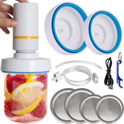 Elektrischer Einmachglas-Vakuumierer und Zubehörschlauch, kompatibel mit Foodsaver-Va
