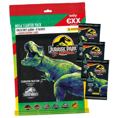 Panini Jurassic Park Karten - 30TH Anniversary Trading Cards (2023) - 1 Starter + ...