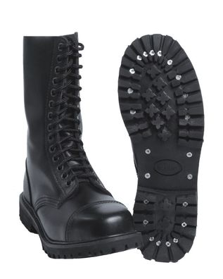 Invader 14 Loch Boots Gothic Stiefel Leatherboots Lederstiefel