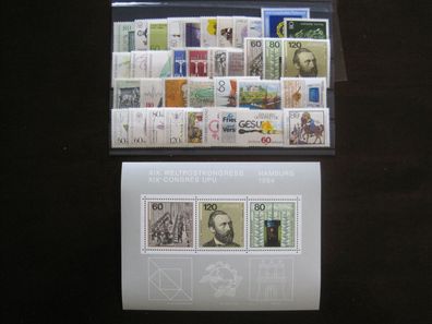 Bund Jahrgang 1984 Einzelmarken / Sätze aus MiNr. 1197-1233 postfrisch * * Auswahl