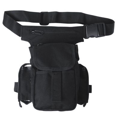 Beintasche Hüfttasche Gürteltasche Multi Pack mit Gurt schwarz