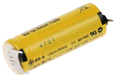Panasonic Lithium 3V Batterie BR-A Industrie Zelle 2/1 pin + +/ -