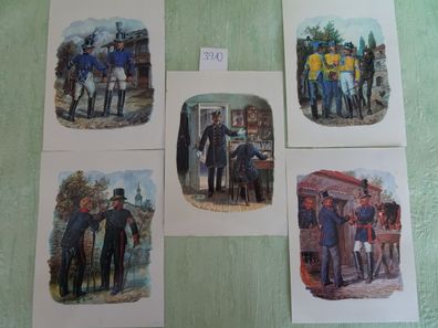 alte Postkarten Sets AK Postgeschichte Postkutsche Bundespostmuseum Postillione
