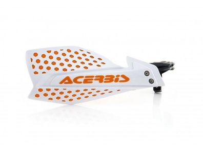Handprotektoren X-Ultimate Handschutz handguards Motorrad Enduro weiß-orange