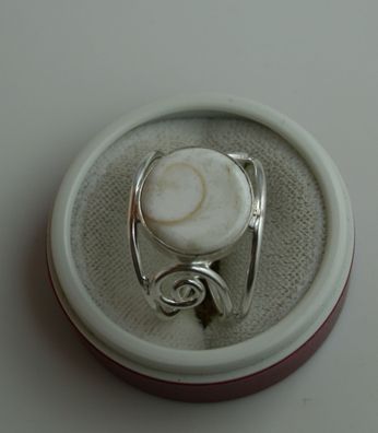Sterling Silber Ring mit Shiva Eye Größe 61