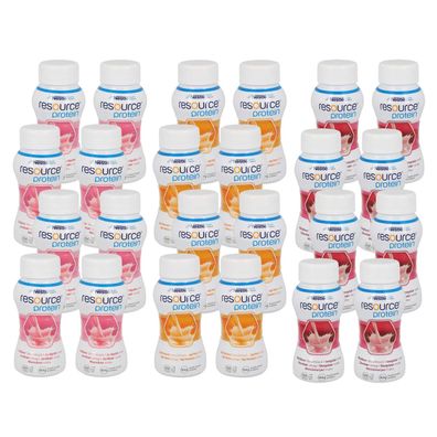 24 x 200ml Nestle Resource Protein Drink, im 3 Sorten Mischkarton: 8 Flaschen ...