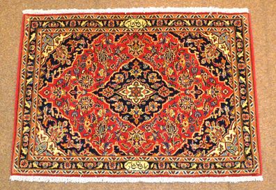 Handgeknüpfter feiner Perser Teppich Kaschan Nr.78406 98x68cm