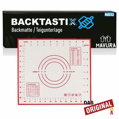 Backtastix Backmatte Teigunterlage Teigmatte Fiberglas Rollmatte Ausrollmatte