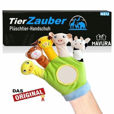 TierZauber Safari Spielhandschuh Fingerpuppen Baby Beruhigung Puppenhandschuh