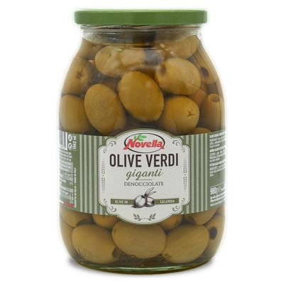 Grüne Oliven Gigant | Novella | ohne Stein | Olive Verdi giganti | 560g