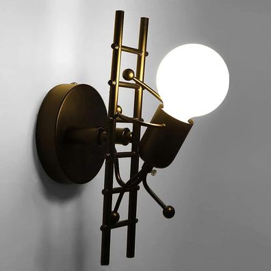Vintage Wandleuchte, Industrie Retro Schlafzimmer Nachttischlampe Wandleuchte Modern