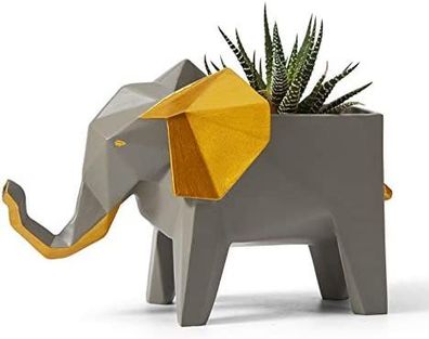 Amoy-Art Blumentopf Blumentopf Kaktus Sukkulenten Pflanzer Der Elefant Statue Figur